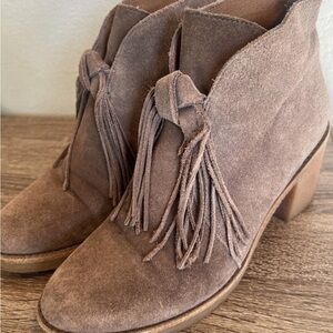 UGG Women's Corin Ankle Boots Mouse Grey Suede Heels 1018642 Sz 8